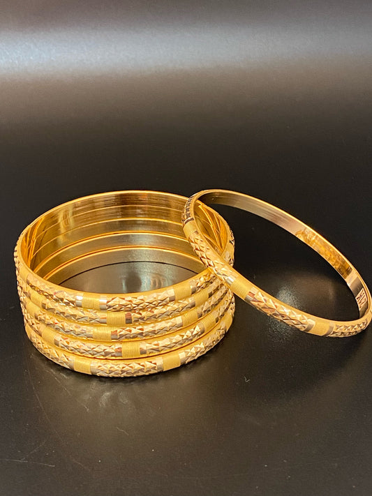 6 piece bangle - 21k gold - 47.7 grams