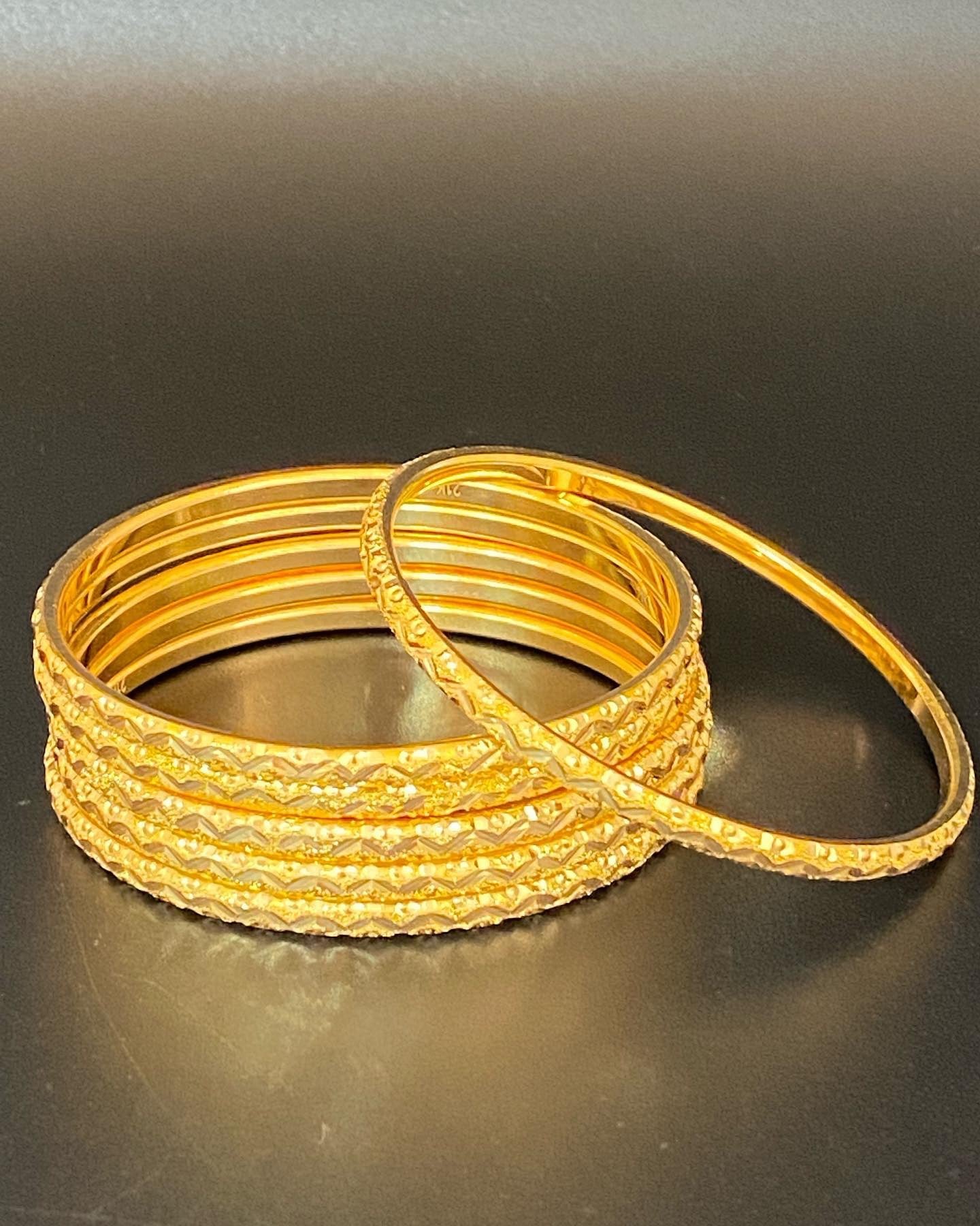 6 Piece Bangle Set - 21k - 38.0 grams